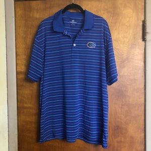 VANSPORT Florida Gators Mens Blue Polo Stripe Shirt College  Size XL